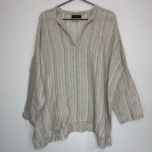 Eskandar Striped Linen Tunic 0